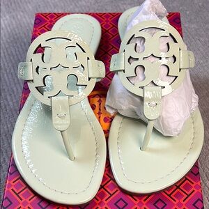 Tory Burch miller naplak leather clr meadow mist/400. size6